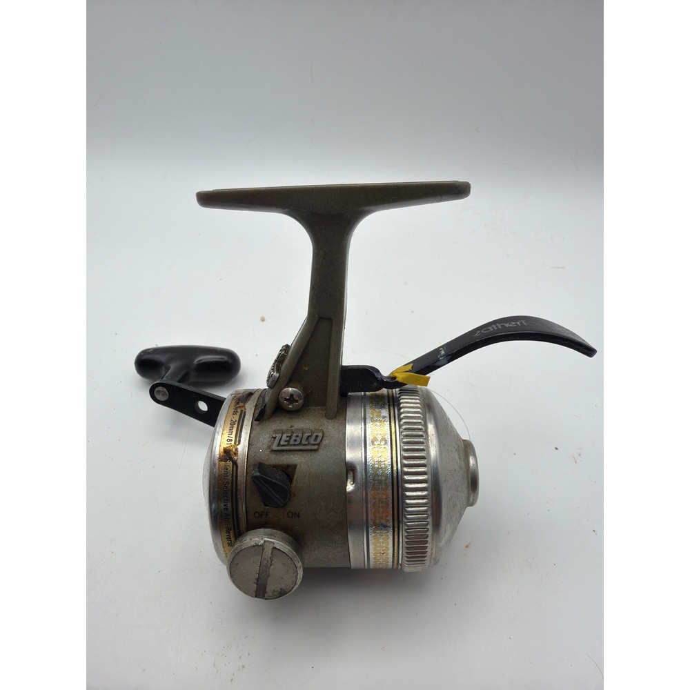 Vintage Zebco UL4 Classic Underspin Spincast Fishing Reel Made in USA Olive